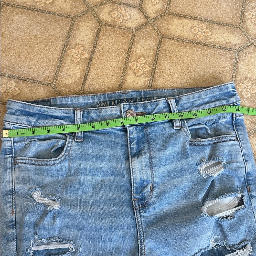 AE Distressed Hi-Rise Jegging 14 SHORT - Picture 6 of 7